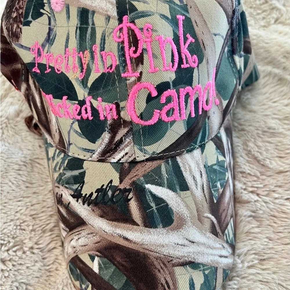 Camo “Pretty in Pink Wicked in Camo” Cap